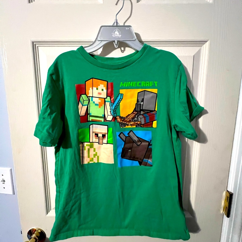 Minecraft green short sleeve T-shirt boys size XXL 18